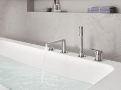 GROHE LINEARE 4-HOLE SINGLE-LEVER BATH COMBINATION MIXER | CHROME - ALTERNATIVE CODE: GH1957710F