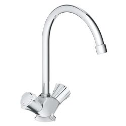 GROHE COSTA L 1-HOLE 2 HANDLE SINK MIXER, C-SPOUT | CHROME