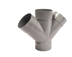 ULTRA SW CROSS TEE 45° UPVC D110