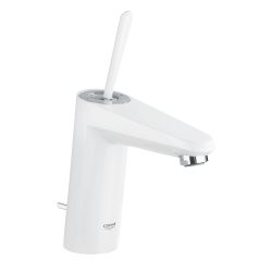GROHE EURODISC JOY SINGLE-LEVER BASIN MIXER | MOON WHITE/CHROME M-SIZE 1/2 IN