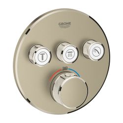 GROHE GROHTHERM SMARTCONTROL THERMOSTAT FOR CONCEALED INSTALLATION WITH 3 VALVES | BRUSHED NICKEL