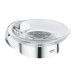 GROHE ESSENTIALS SOAP DISH WITH HOLDER | CHROME