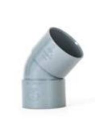 ABS BEND GREY 45DEG 1 1/4