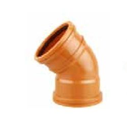 UPVC DRAIN DBL SKT BEND 45DEG 110MM