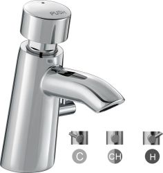 KLUDI ESSENTIAL SELF CLOSING MIXER - PUSH TYPE HOT AND COLD