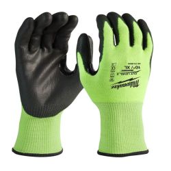 MILWAUKEE DIPPED GLOVES HI-VIS CUT LEVEL 3/C [12PCS] | XL | 10