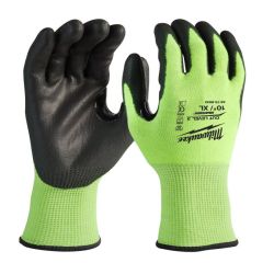 MILWAUKEE DIPPED GLOVES HI-VIS CUT LEVEL 3/C | XL | 10