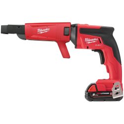 MILWAUKEE M18 FUEL SCREW GUN WITH A COLLATED ATTACHMENT KIT,2X2.0AH BAT PACKS, M12-18 FC CHR, HD BO|[M18FSGC-202X][Includes 3years Platinum Warranty]