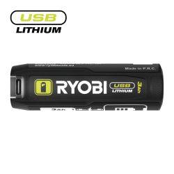 RYOBI 4V USB LITHIUM BATTERY AND POWER BANK, 3.0 AH [RB4L30]