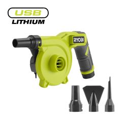 RYOBI 4V USB LITHIUM CORDLESS HIGH VOLUME INFLATOR, BARE TOOL [RVI4-0]