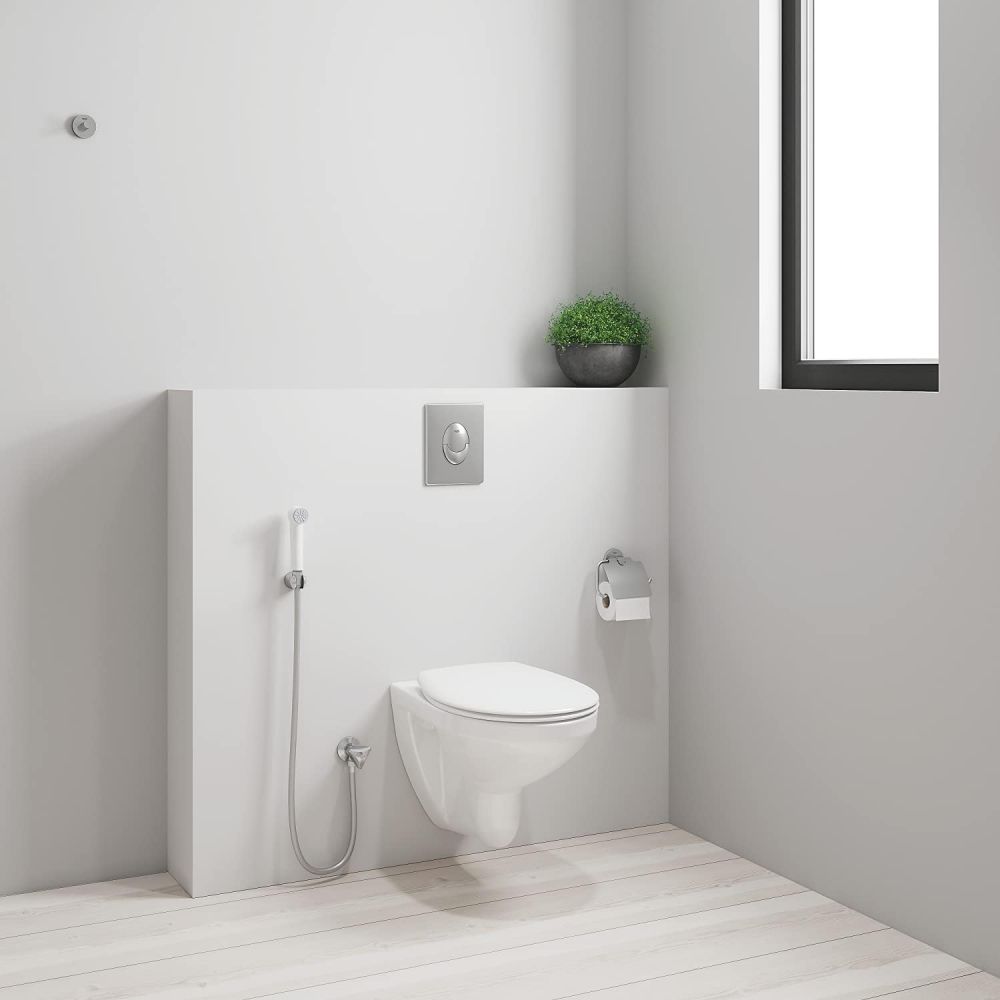 GROHE TEMPESTA-F TRIGGER SPRAY 30, SPRAY SET, 1 SPRAY |CHROME/WHITE, 1250MM SILVERFLEX LONGLIFE HOSE
