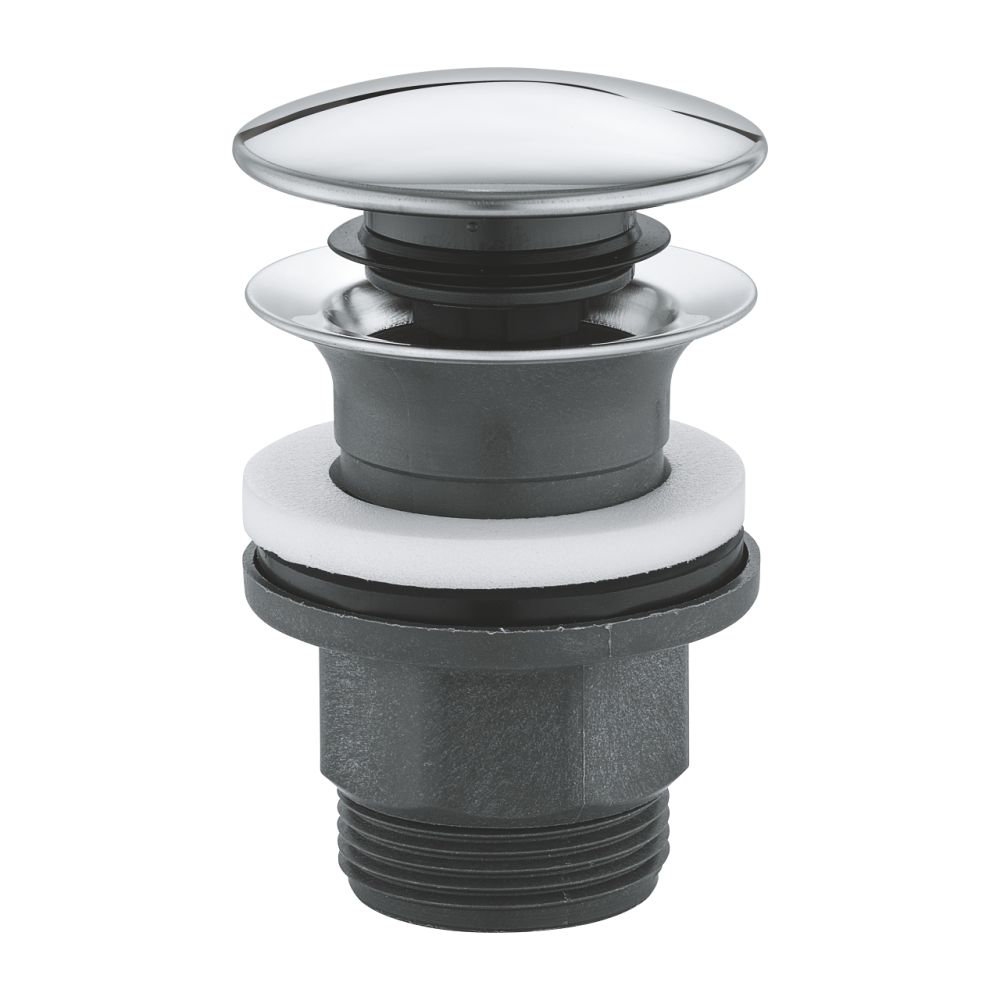 GROHE WASTE SET WITH PUSH-OPEN PLUG | CHROME