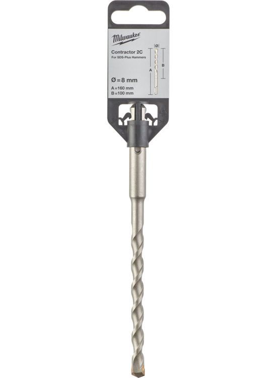 MILWAUKEE HAMMER DRILL BIT SDS+ CONTRACTOR 8X160 - 1 PC